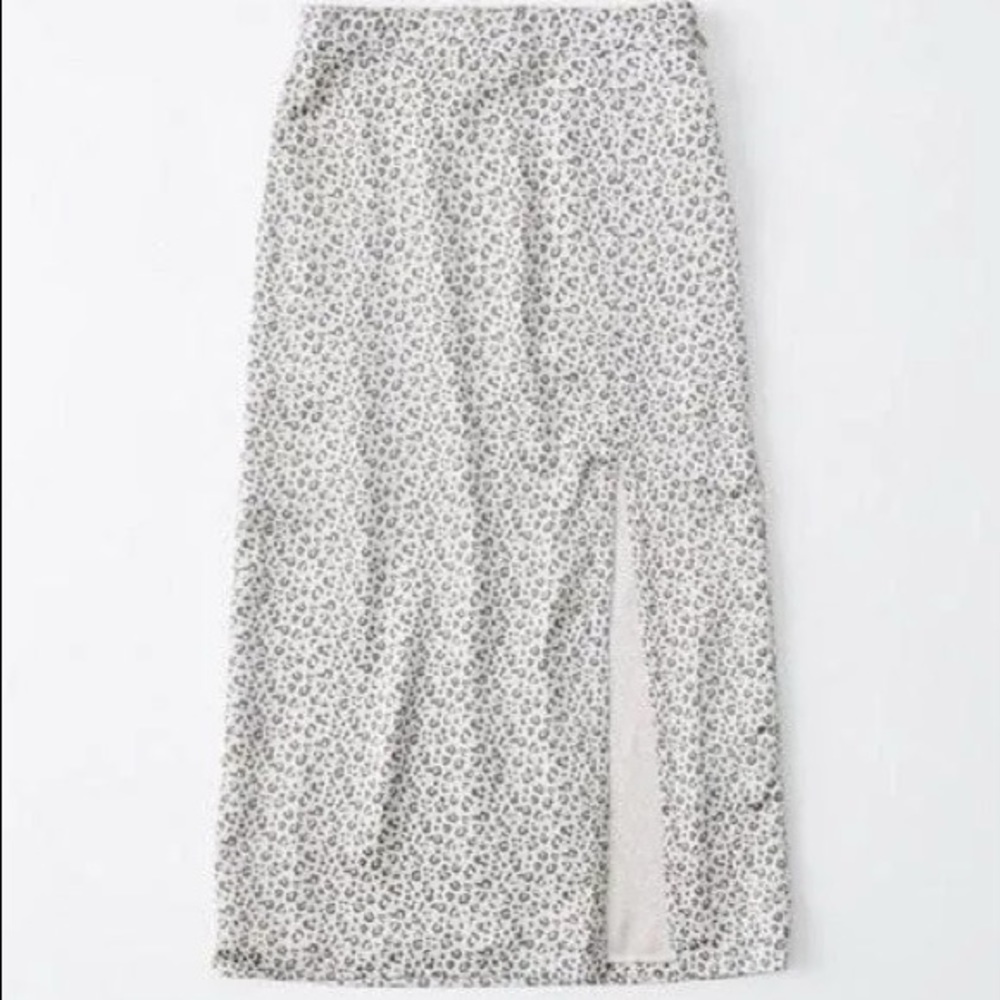 Abercrombie Leopard Midi Skirt